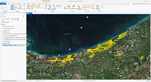 Map of Indiana Dunes in ArcGIS Pro